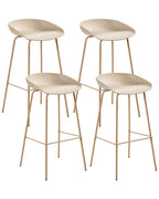 Set of 4 Bar Chairs VENLO Beige