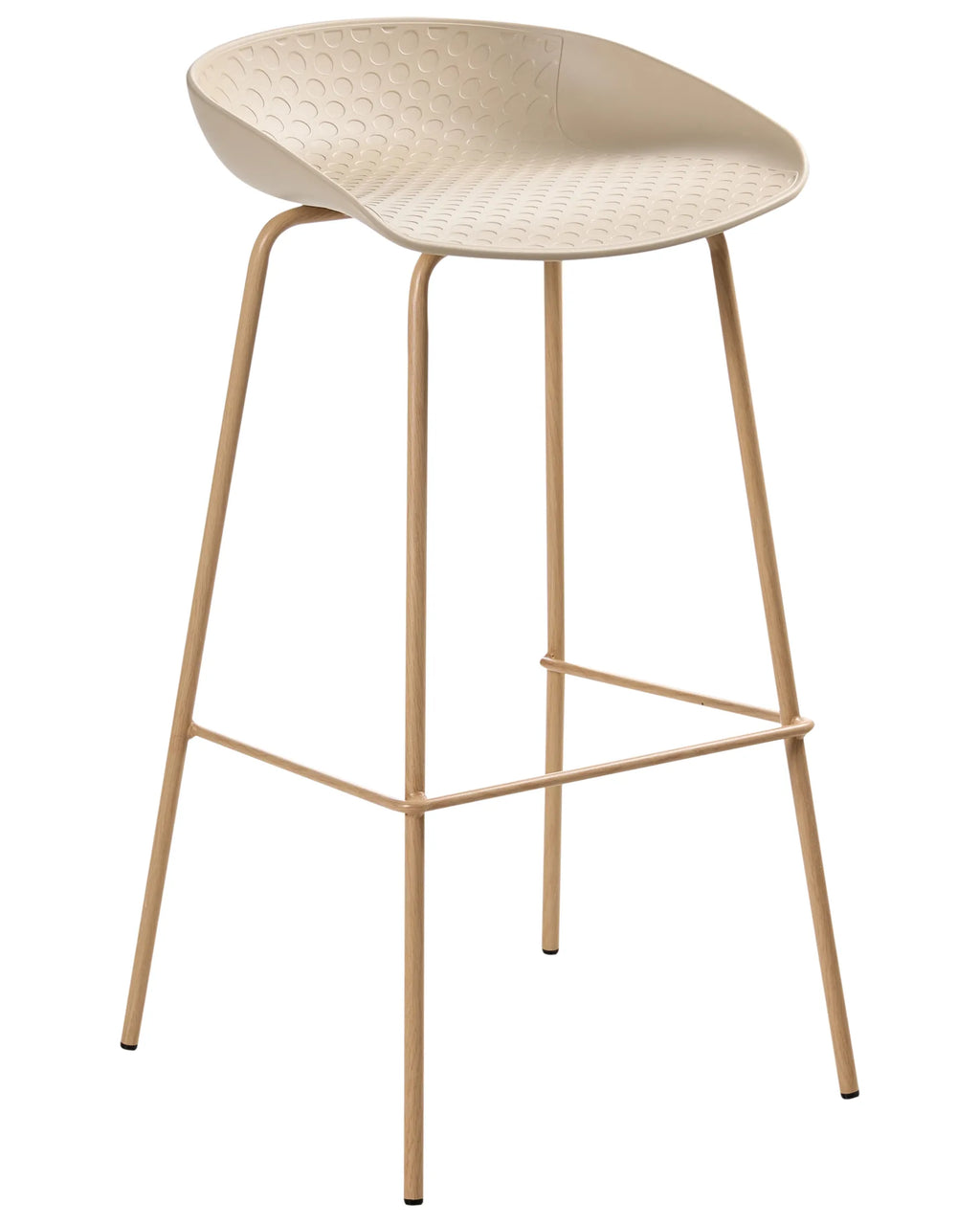 Set of 4 Bar Chairs VENLO Beige
