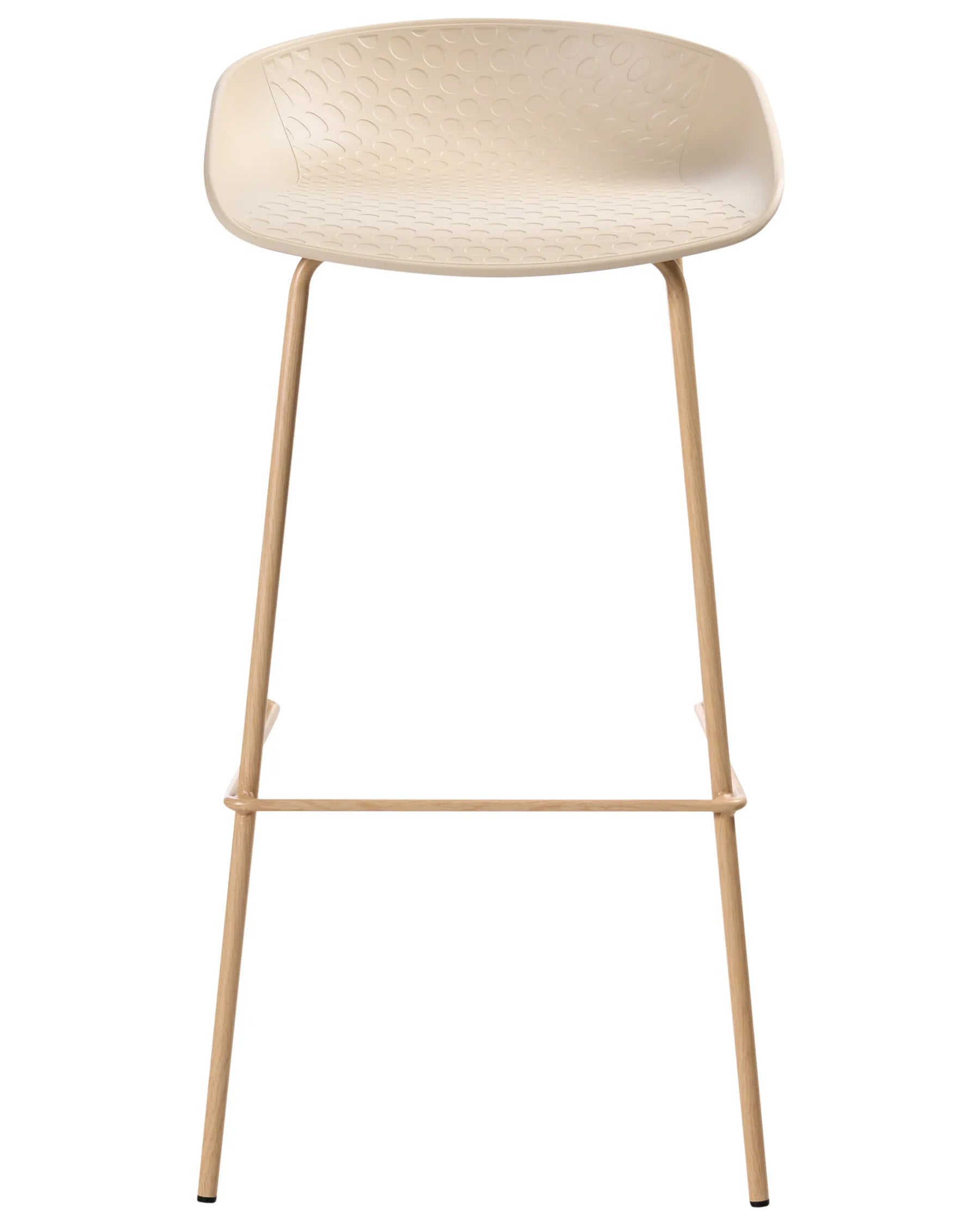 Set of 4 Bar Chairs VENLO Beige