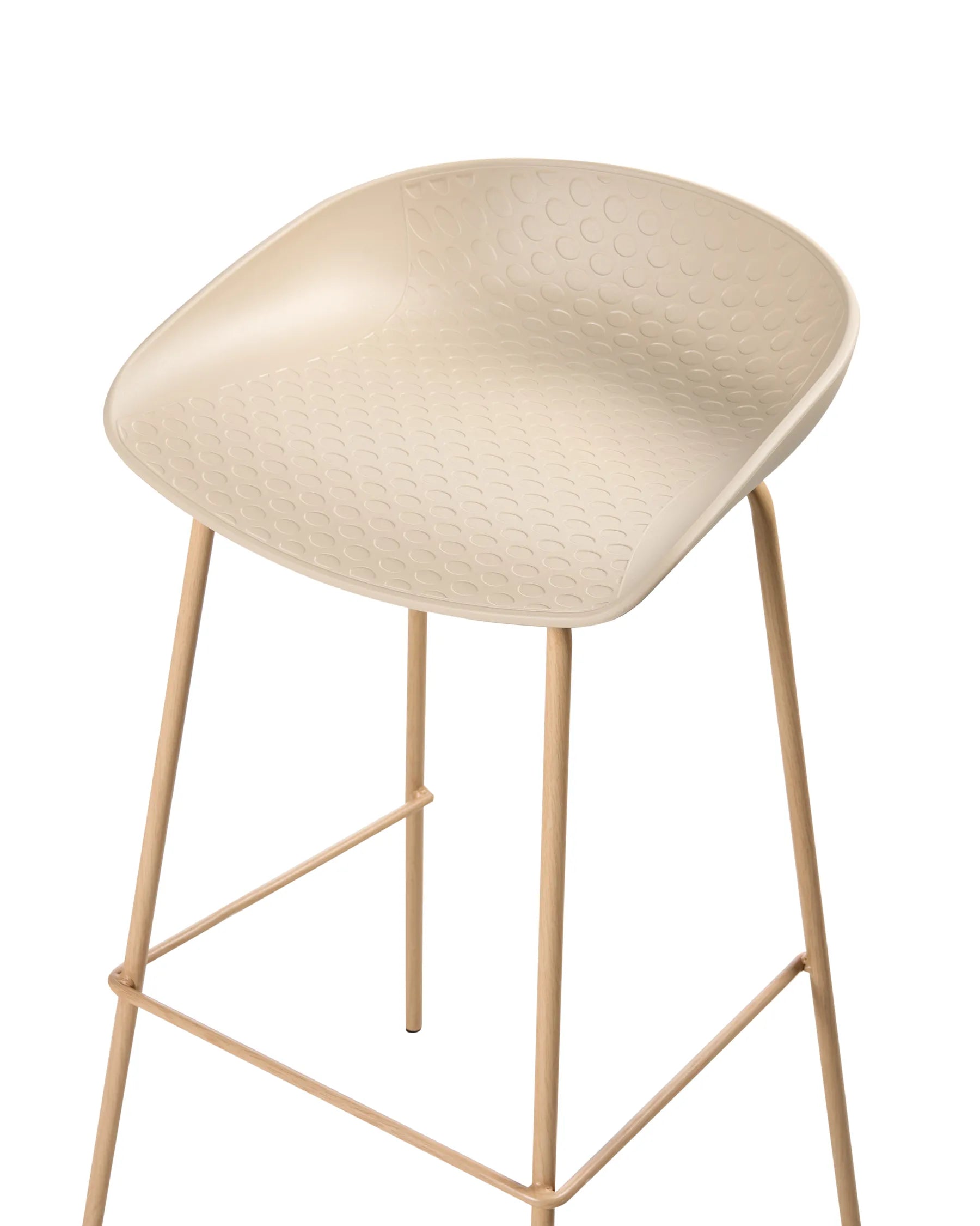 Set of 4 Bar Chairs VENLO Beige