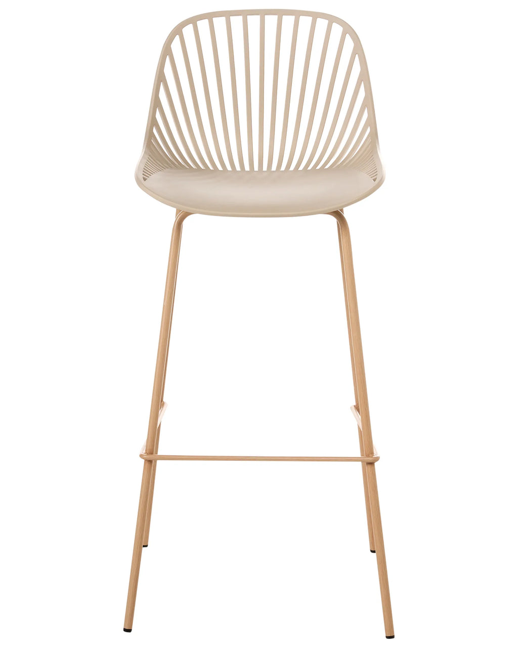 Set of 4 Bar Chairs KLEVE Beige