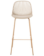 Set of 4 Bar Chairs KLEVE Beige