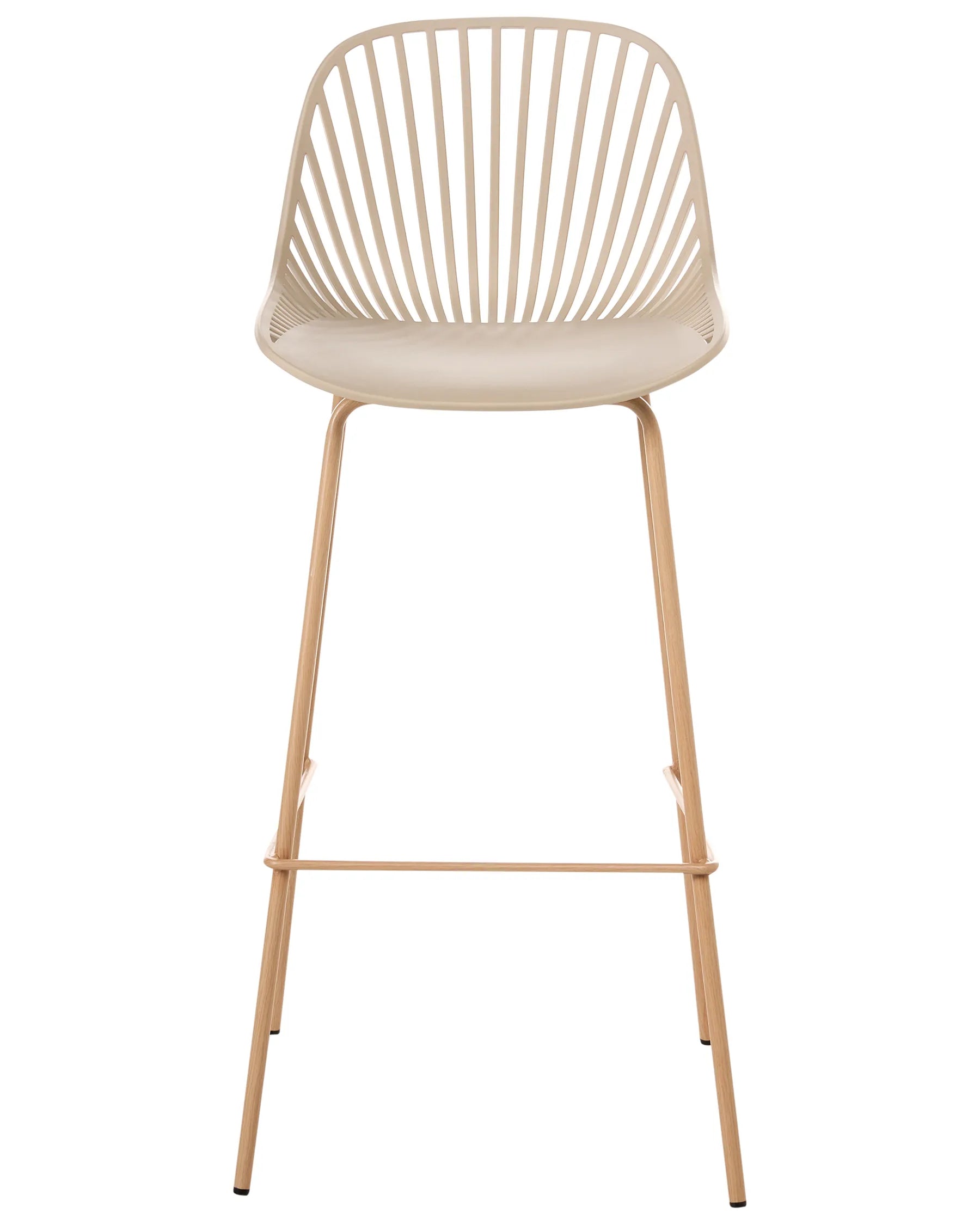 Set of 4 Bar Chairs KLEVE Beige