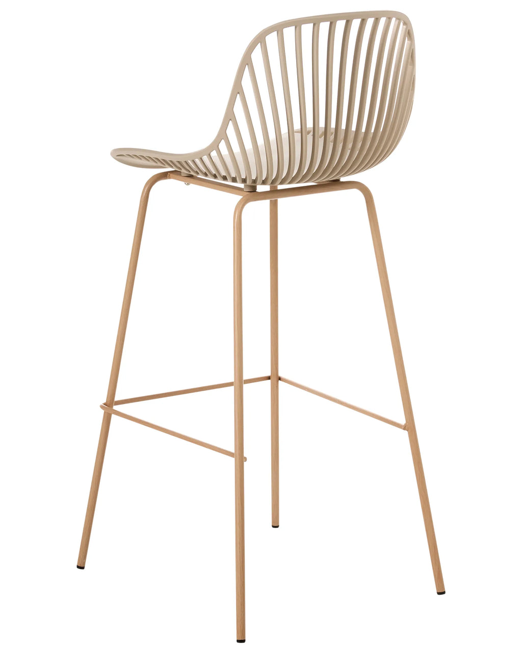 Set of 4 Bar Chairs KLEVE Beige