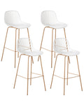 Set of 4 Bar Chairs KLEVE White
