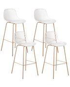 Set of 4 Bar Chairs KLEVE White
