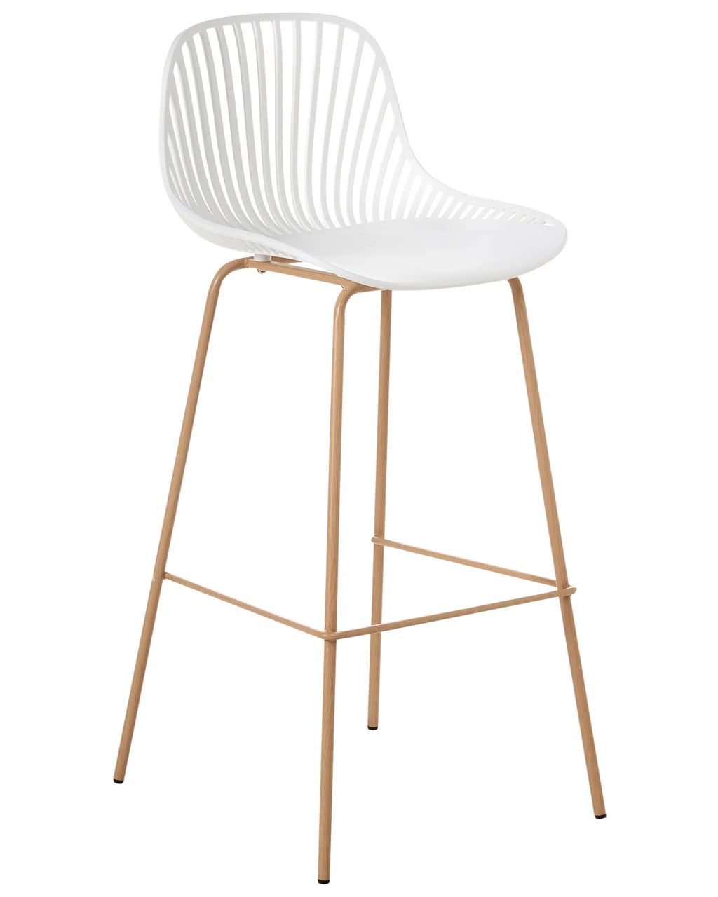 Set of 4 Bar Chairs KLEVE White