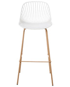 Set of 4 Bar Chairs KLEVE White