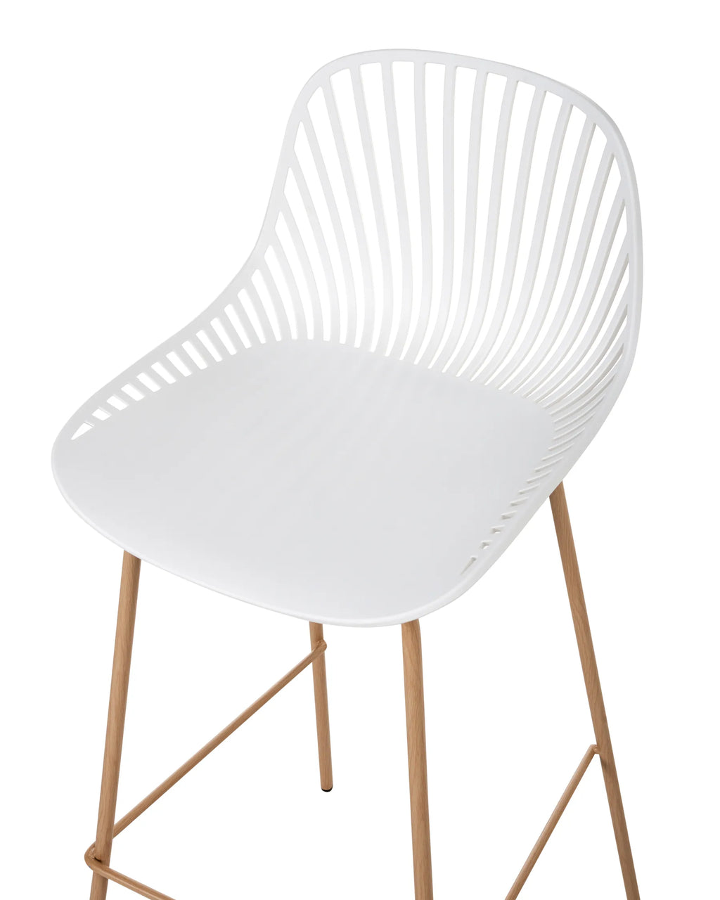 Set of 4 Bar Chairs KLEVE White
