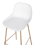 Set of 4 Bar Chairs KLEVE White