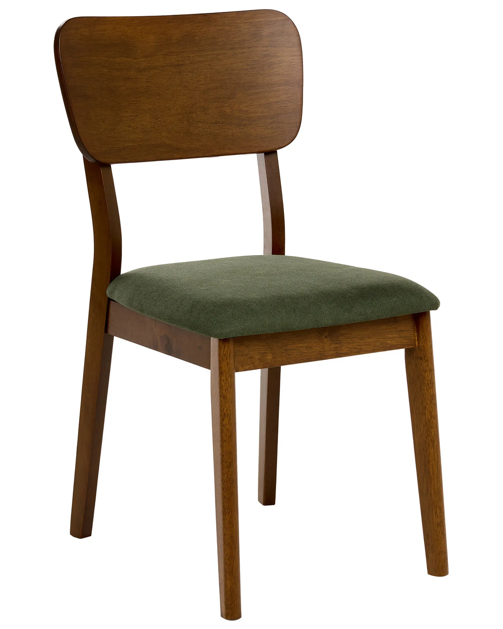 Set of 2 Dining Chairs MINIER Wood Green/ Dark Brown