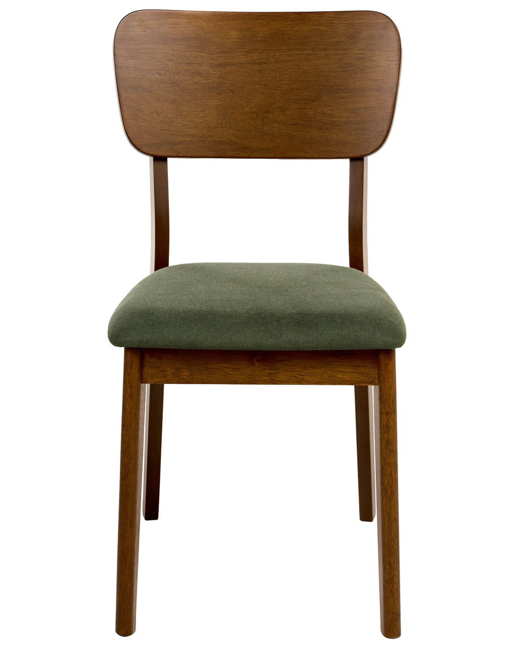 Set of 2 Dining Chairs MINIER Wood Green/ Dark Brown