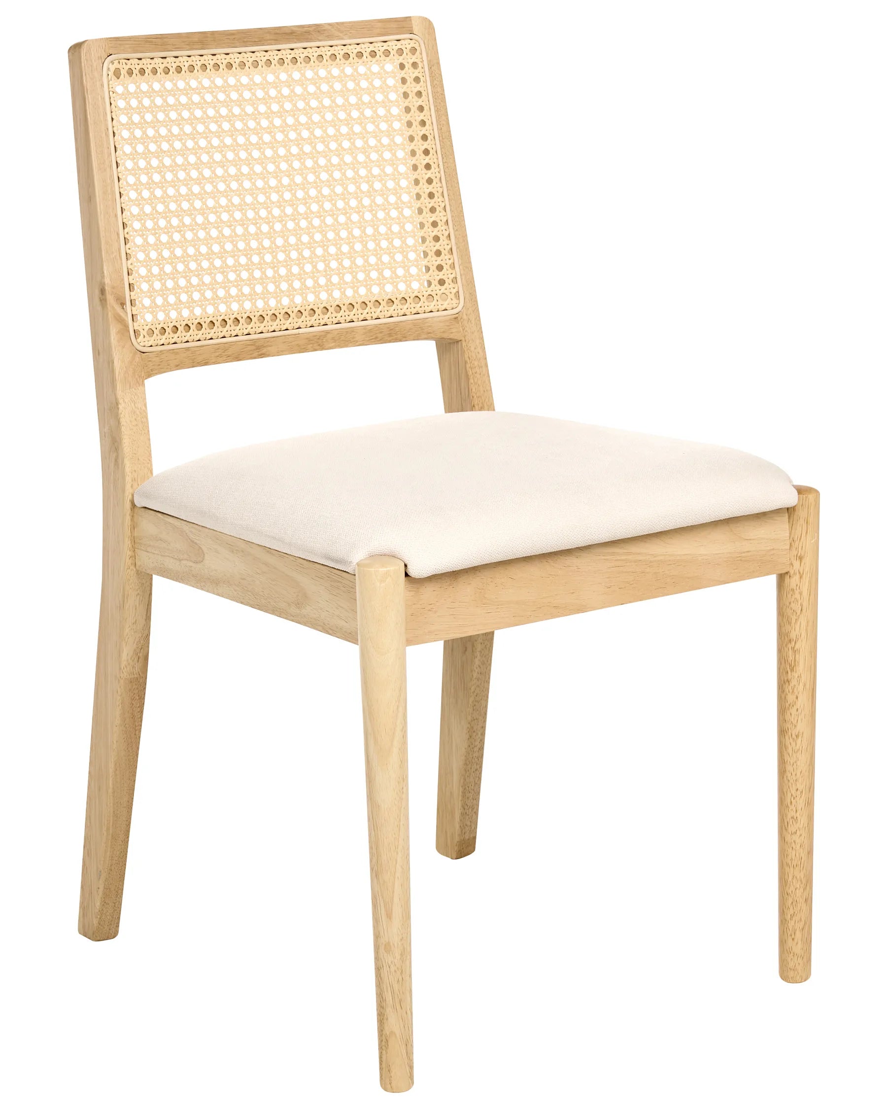 Set of 2 Dining Chairs TAMARAC Wood Light Brown