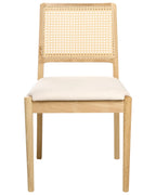 Set of 2 Dining Chairs TAMARAC Wood Light Brown
