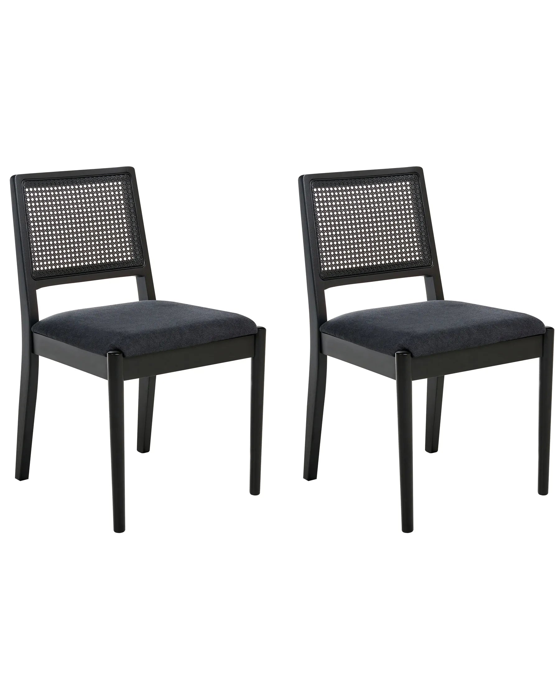 Set of 2 Dining Chairs TAMARAC Wood Black