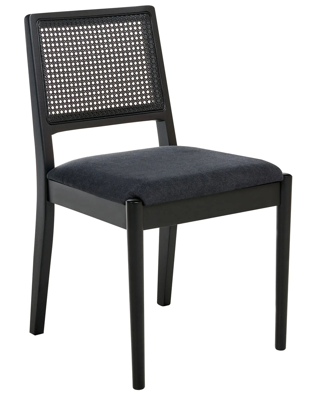 Set of 2 Dining Chairs TAMARAC Wood Black
