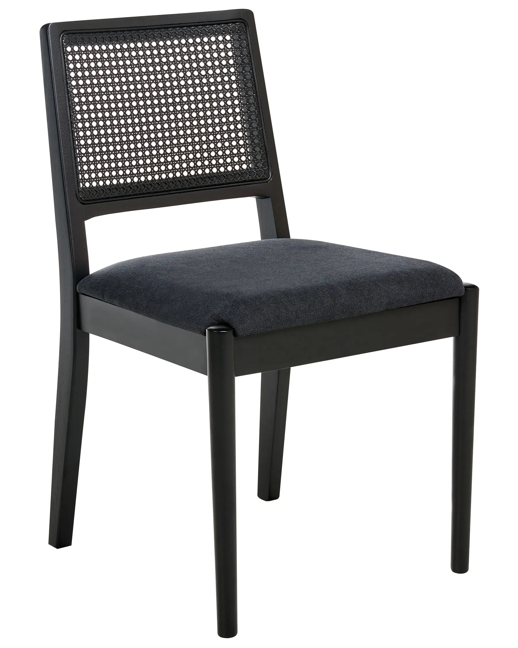 Set of 2 Dining Chairs TAMARAC Wood Black