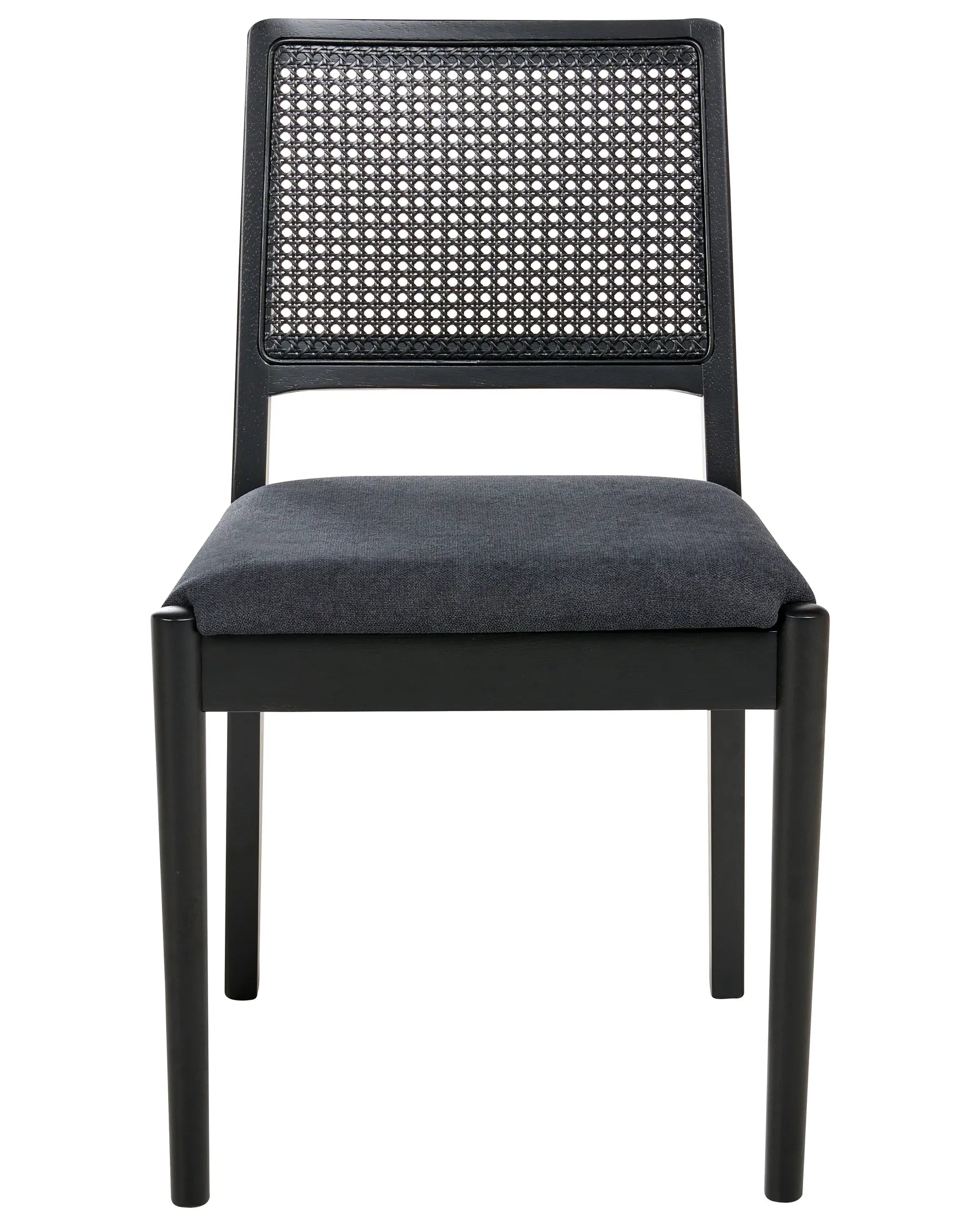 Set of 2 Dining Chairs TAMARAC Wood Black