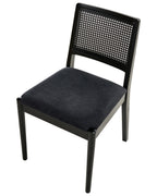 Set of 2 Dining Chairs TAMARAC Wood Black