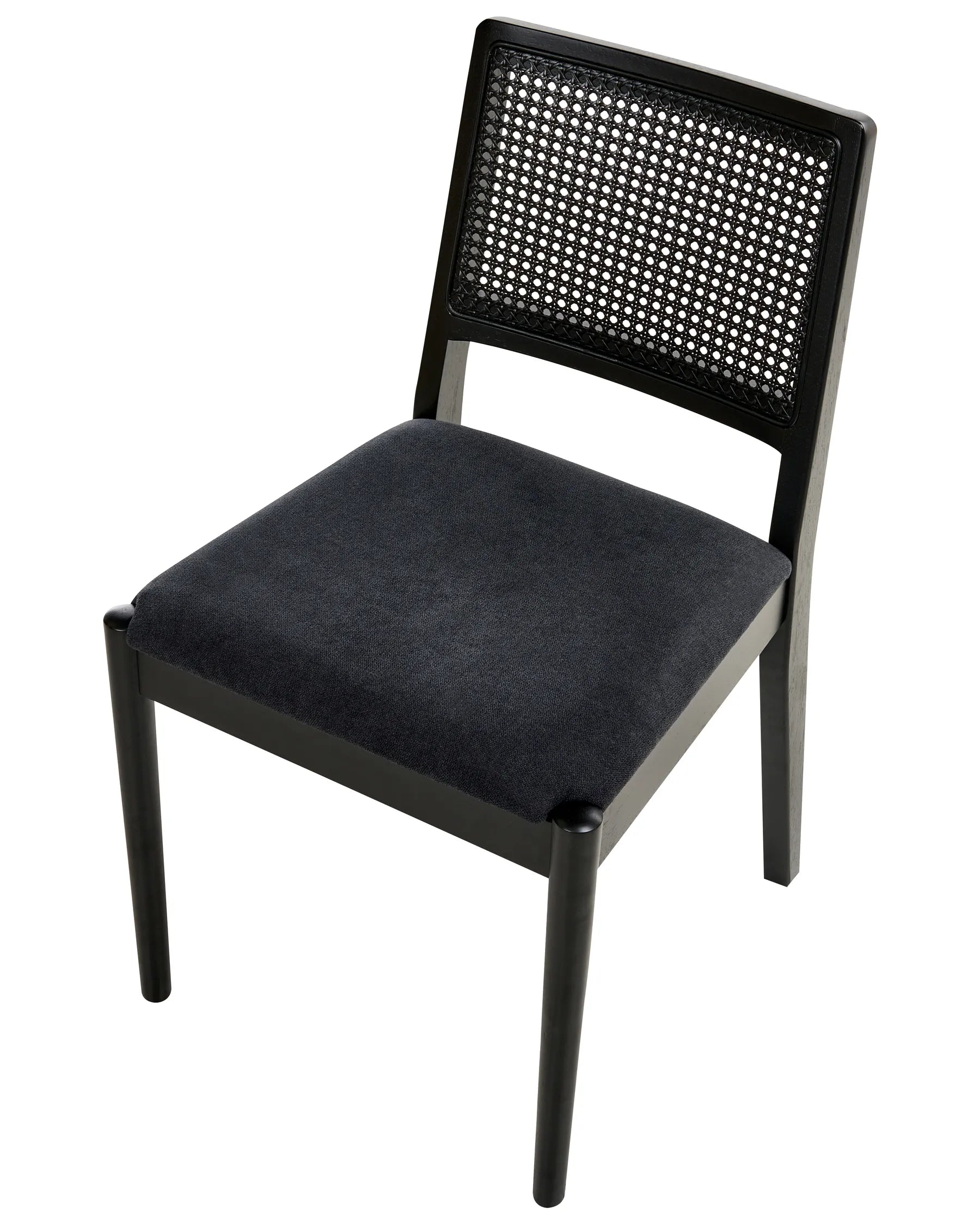 Set of 2 Dining Chairs TAMARAC Wood Black