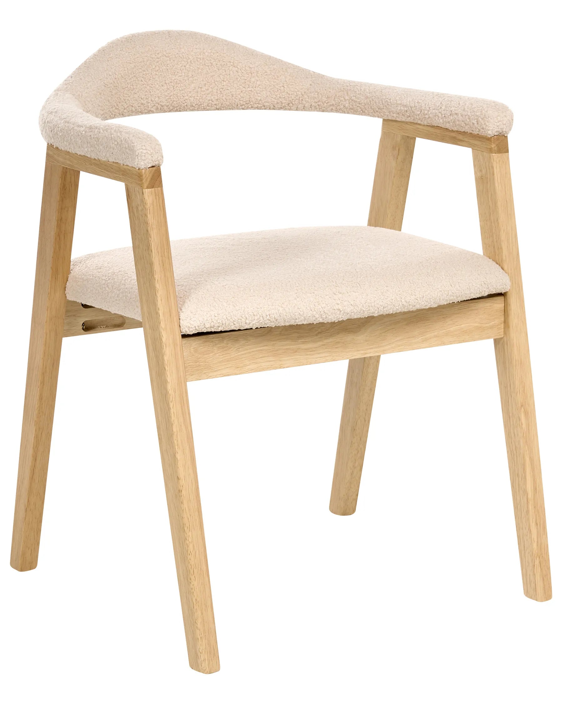 Set of 2 Dining Chairs ONECO Wood Light Brown