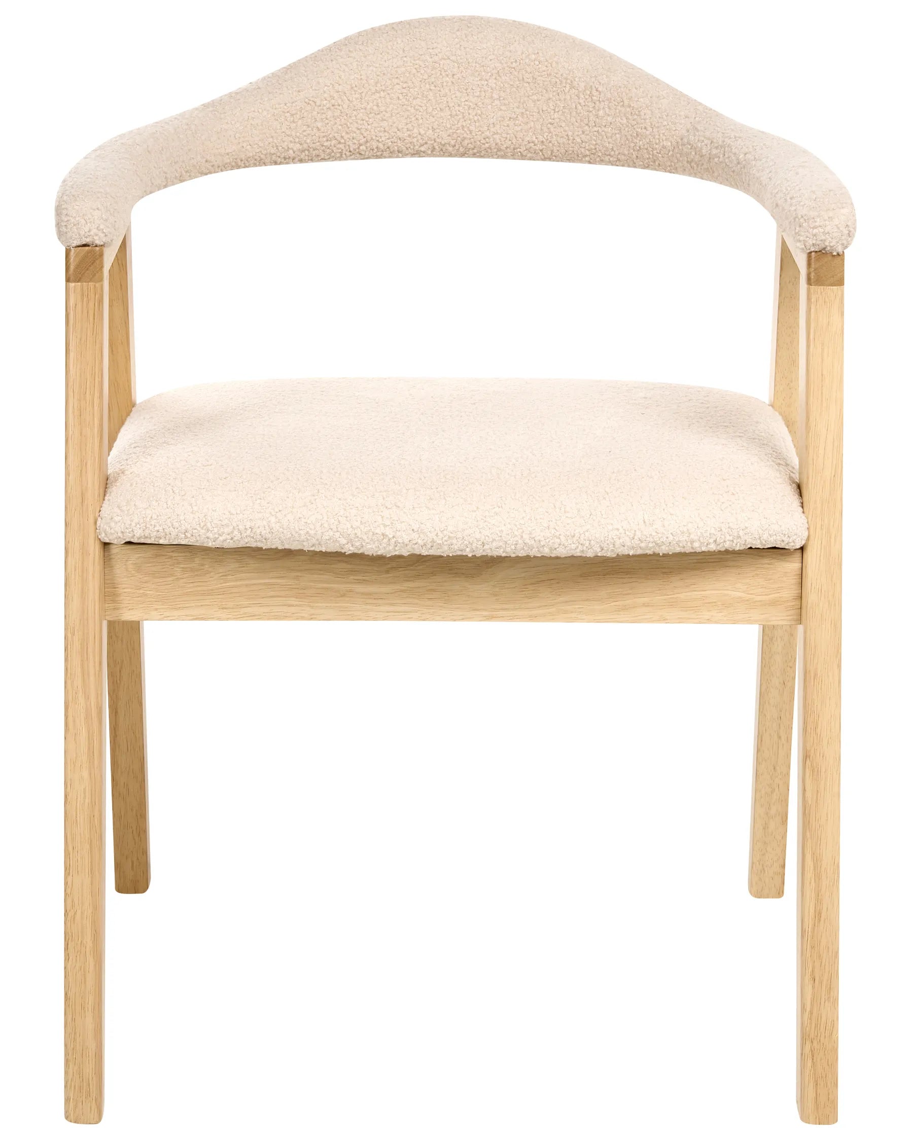 Set of 2 Dining Chairs ONECO Wood Light Brown
