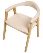 Set of 2 Dining Chairs ONECO Wood Light Brown