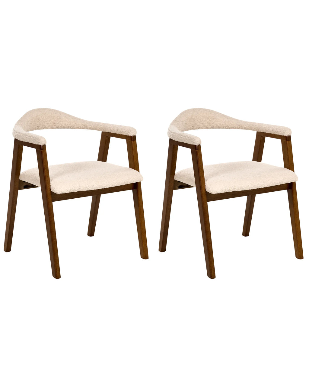 Set of 2 Dining Chairs ONECO Wood Dark Brown