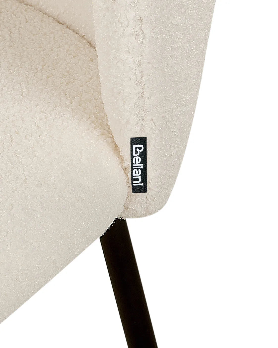 Set of 2 Dining Chairs MINA Boucle Off-White