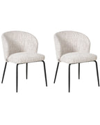 Set of 2 Dining Chairs ZANA Fabric Multicolour