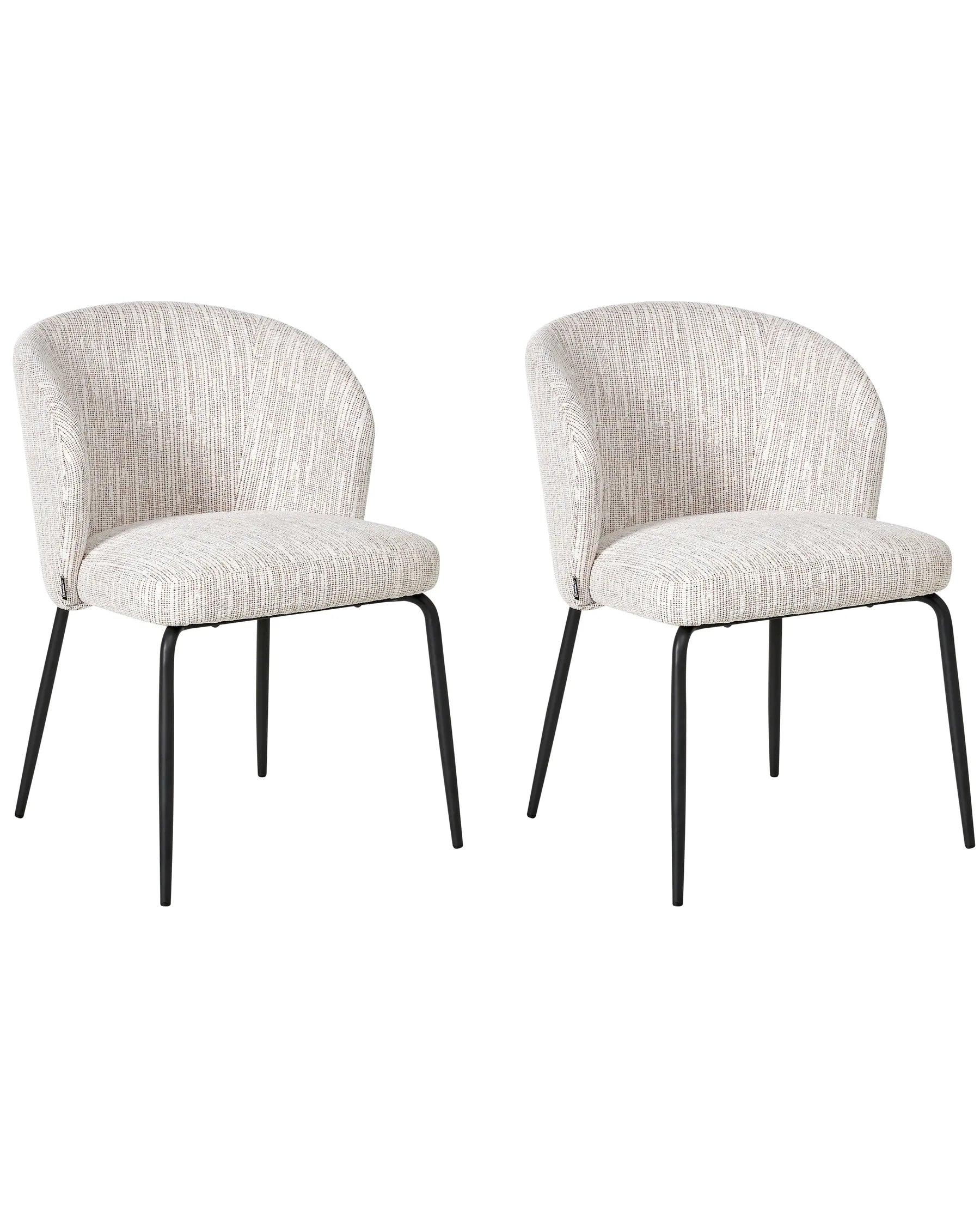 Set of 2 Dining Chairs ZANA Fabric Multicolour