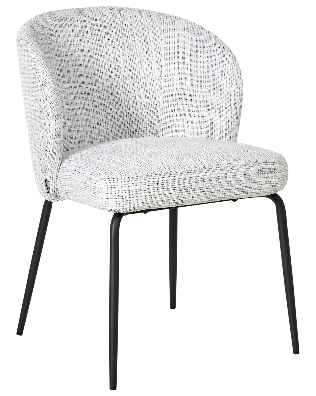 Set of 2 Dining Chairs ZANA Fabric White/ Blue