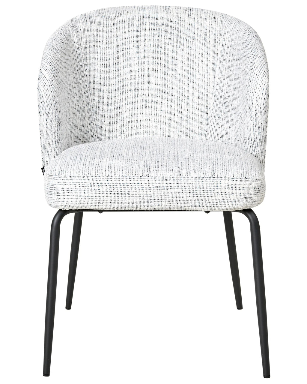 Set of 2 Dining Chairs ZANA Fabric White/ Blue