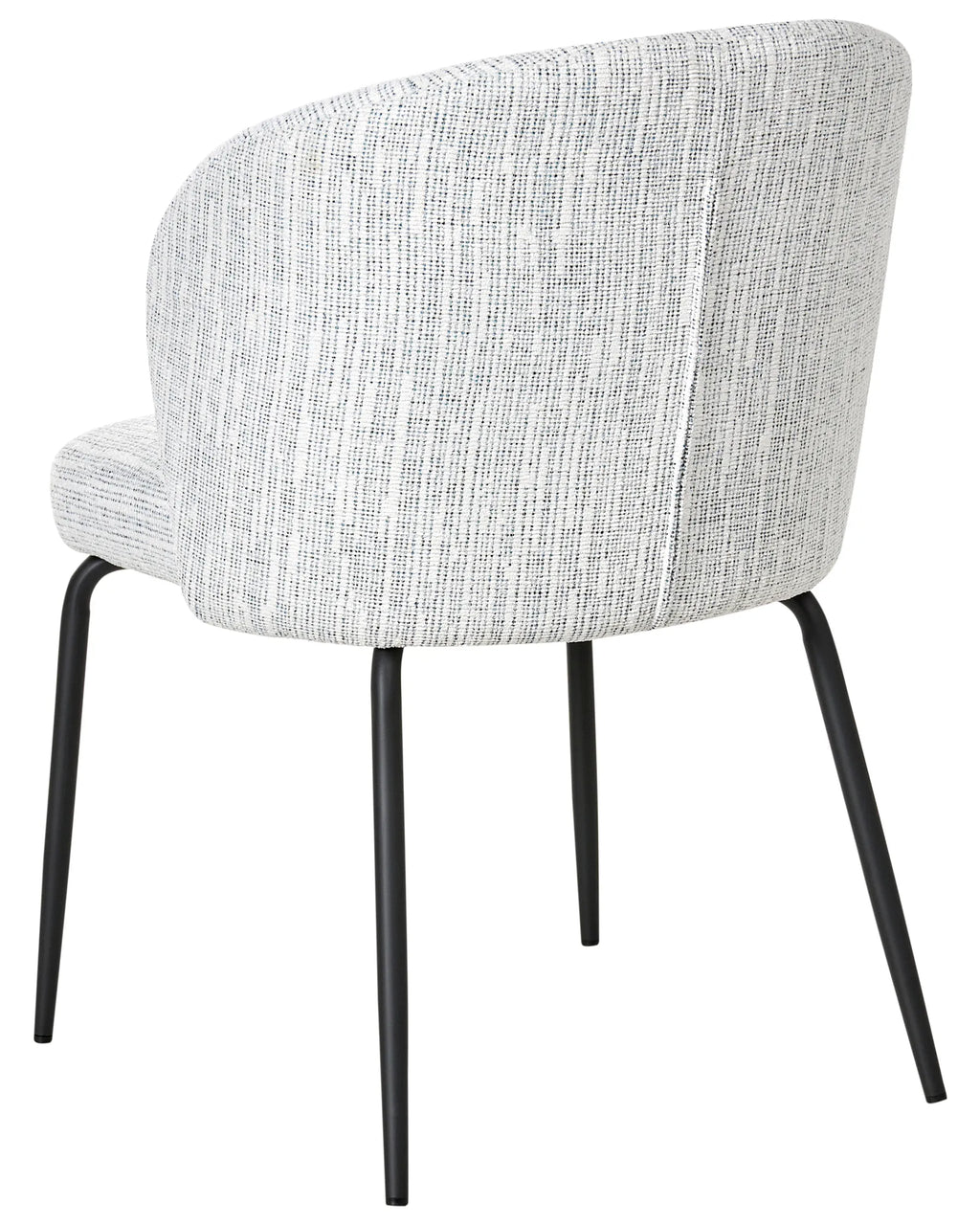 Set of 2 Dining Chairs ZANA Fabric White/ Blue