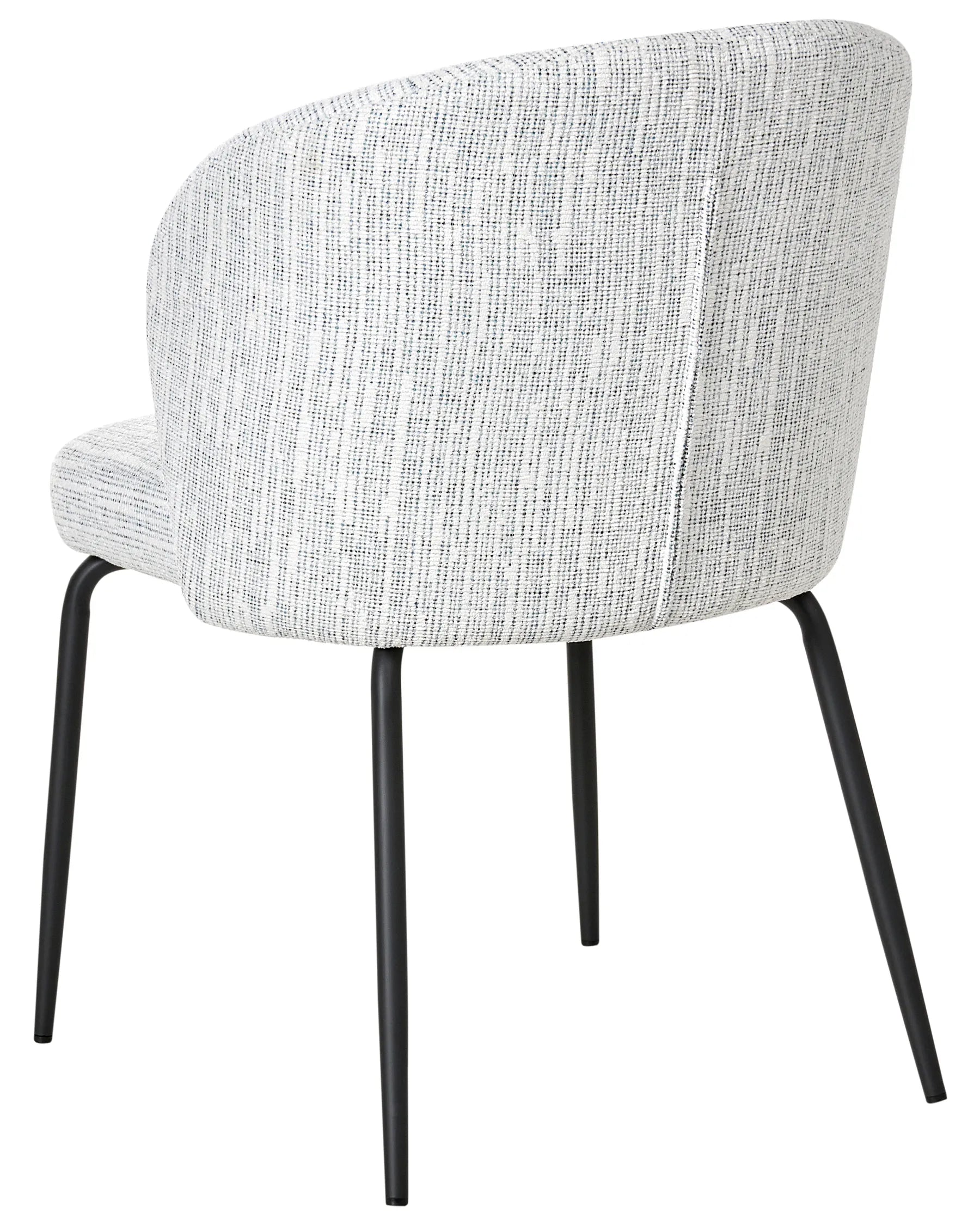 Set of 2 Dining Chairs ZANA Fabric White/ Blue