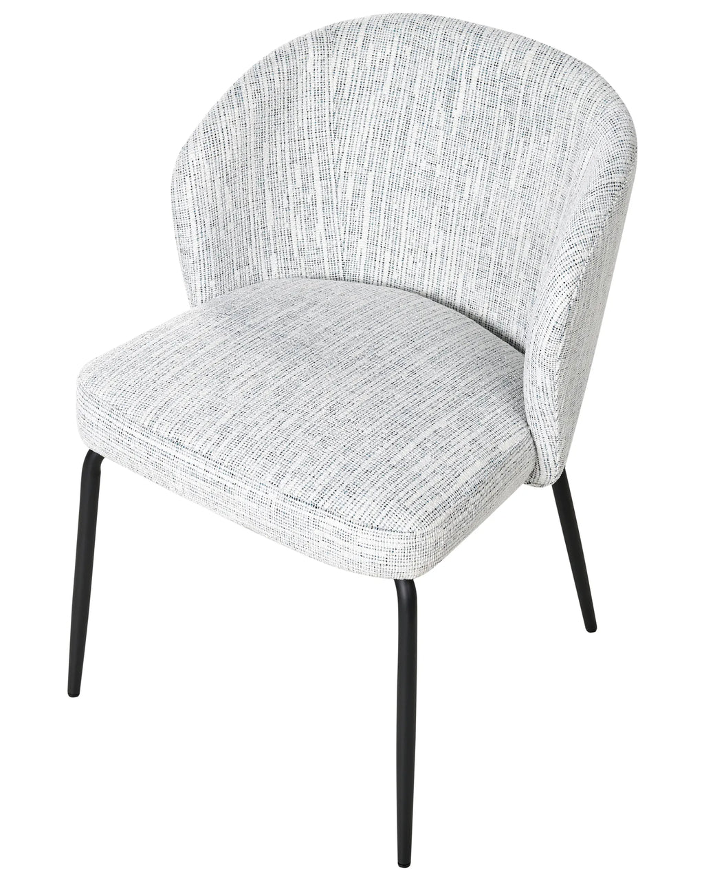 Set of 2 Dining Chairs ZANA Fabric White/ Blue