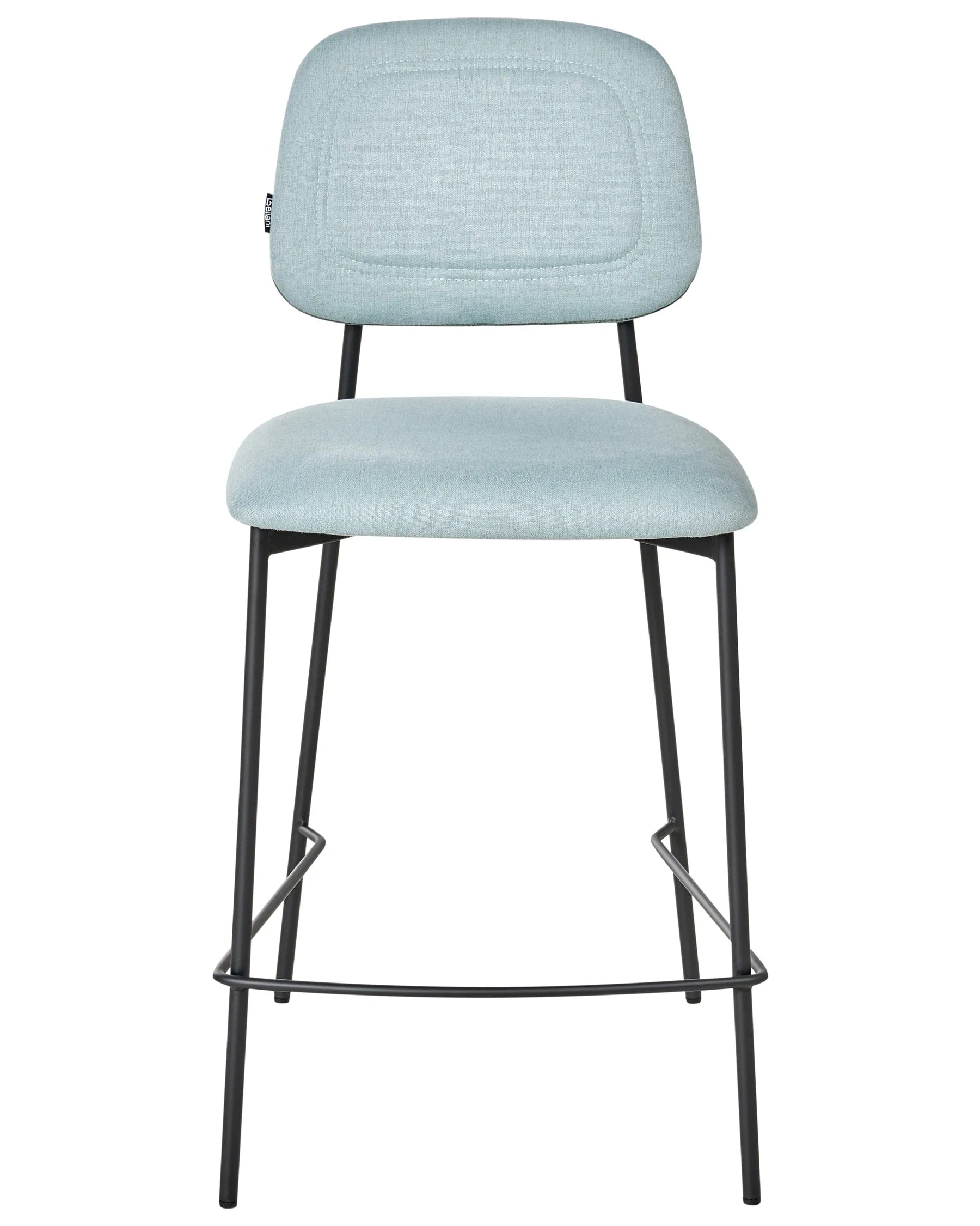 Set of 2 Bar Chairs DUETTE Fabric Light Blue