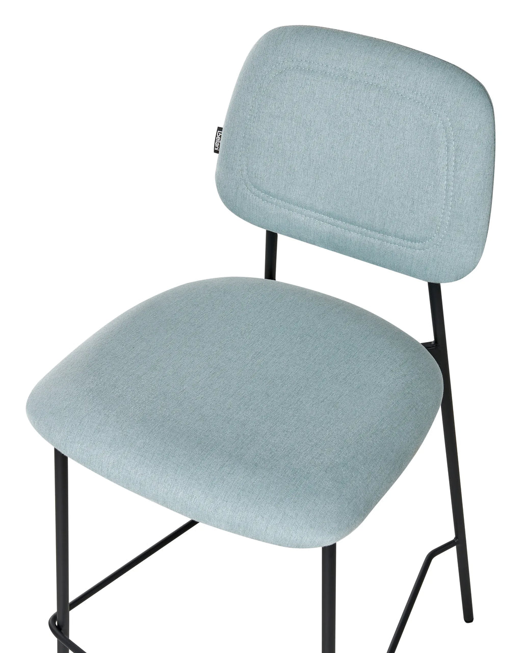 Set of 2 Bar Chairs DUETTE Fabric Light Blue