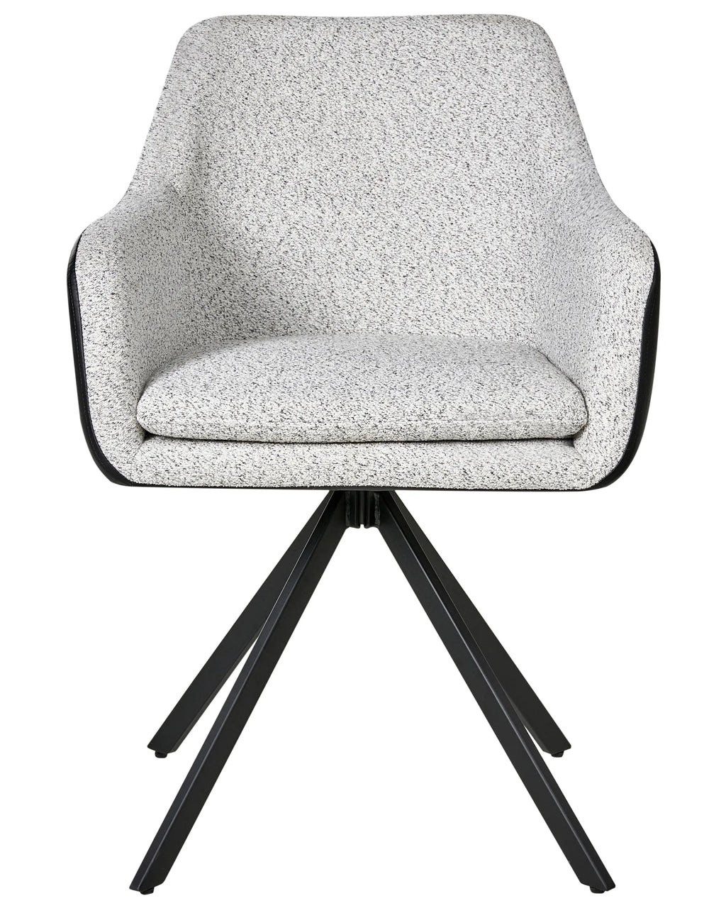 Set of 2 Dining Chairs LITHIA Fabric Black/ White