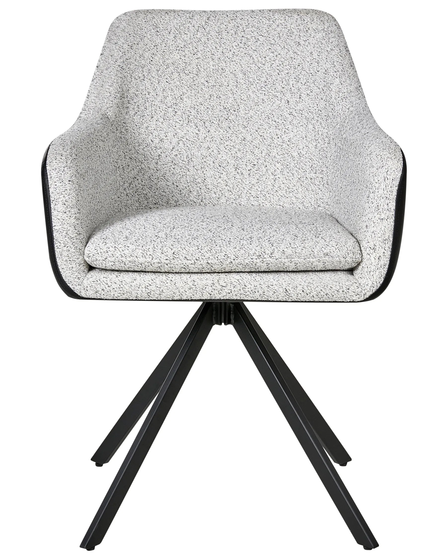 Set of 2 Dining Chairs LITHIA Fabric Black/ White