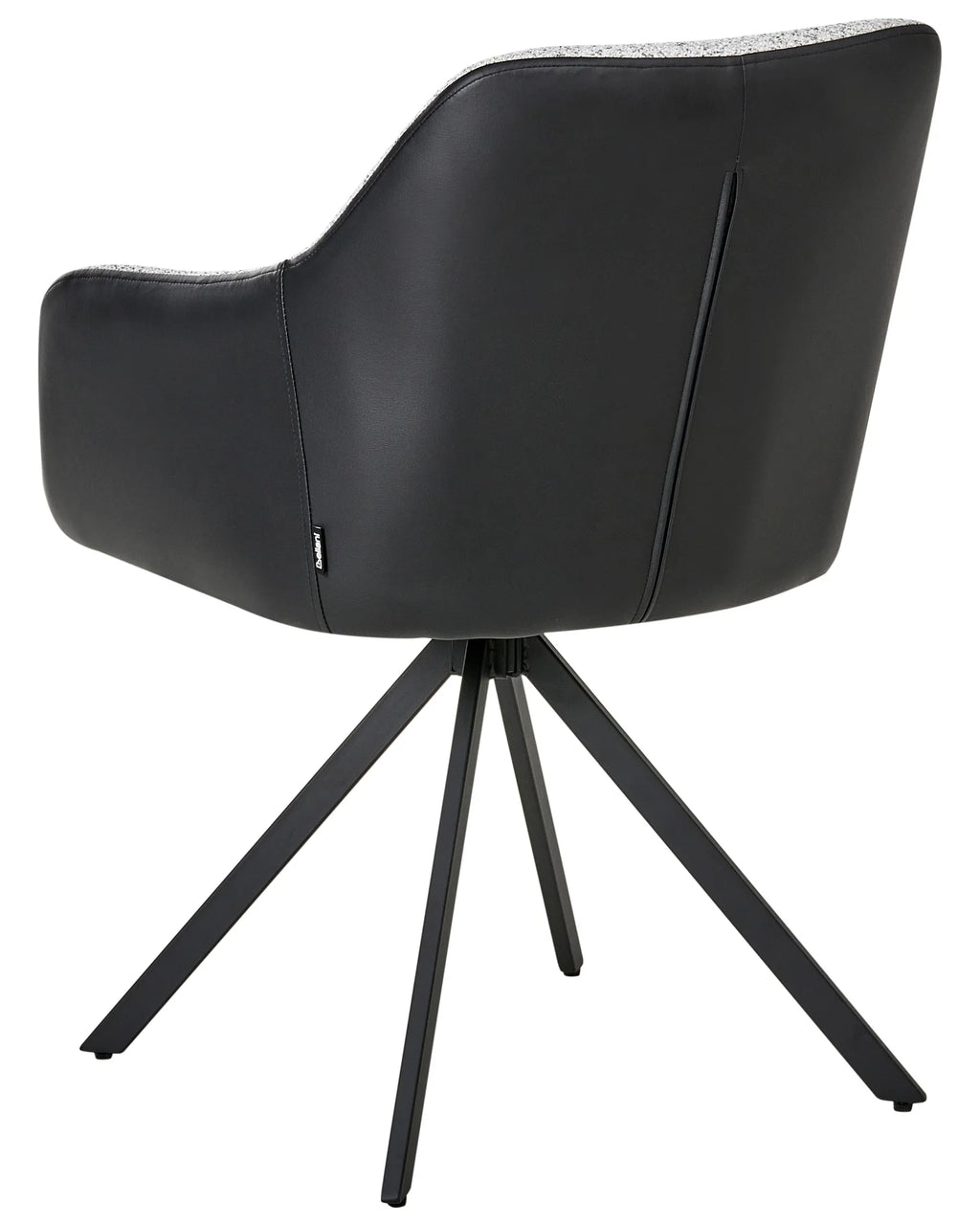 Set of 2 Dining Chairs LITHIA Fabric Black/ White