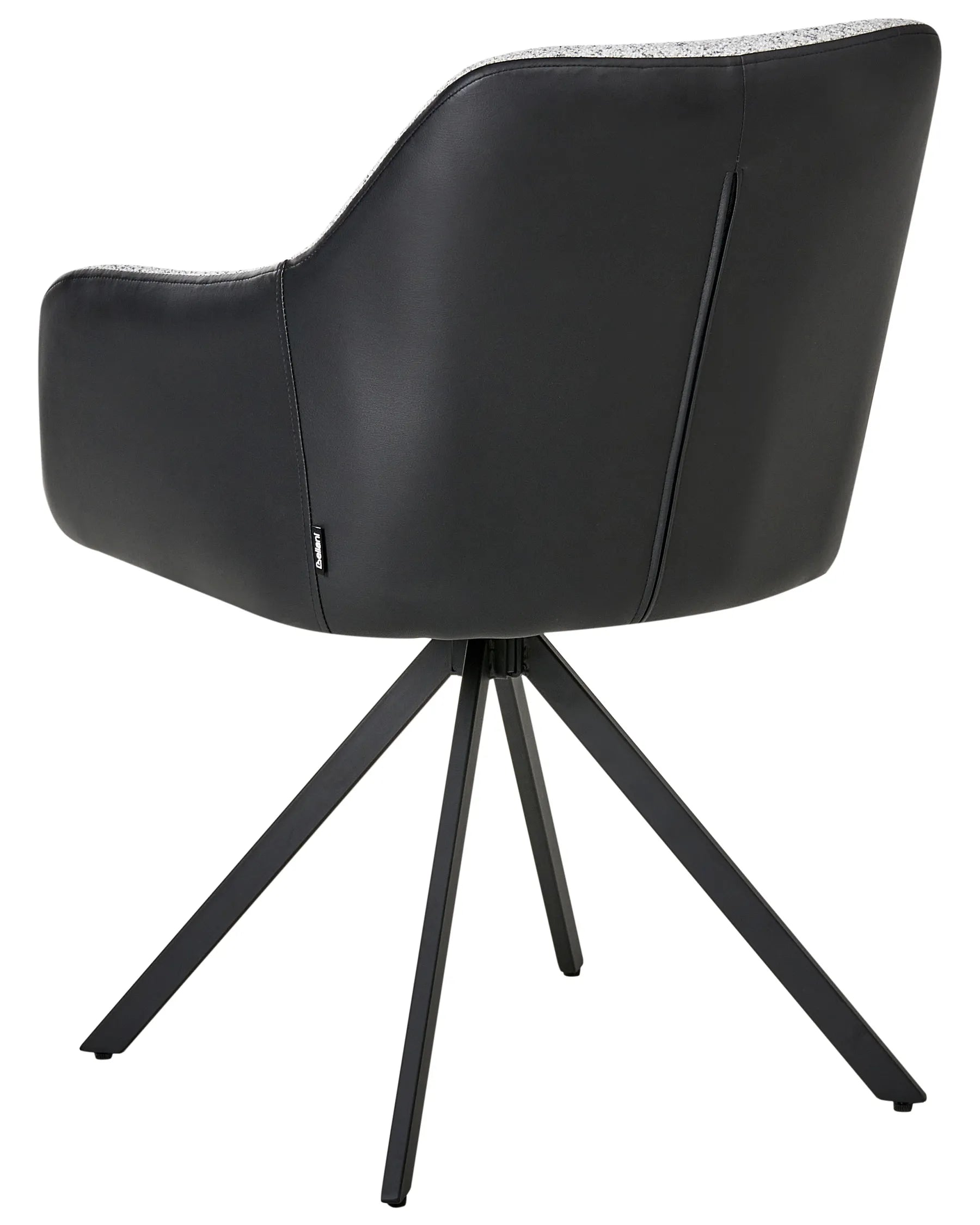 Set of 2 Dining Chairs LITHIA Fabric Black/ White