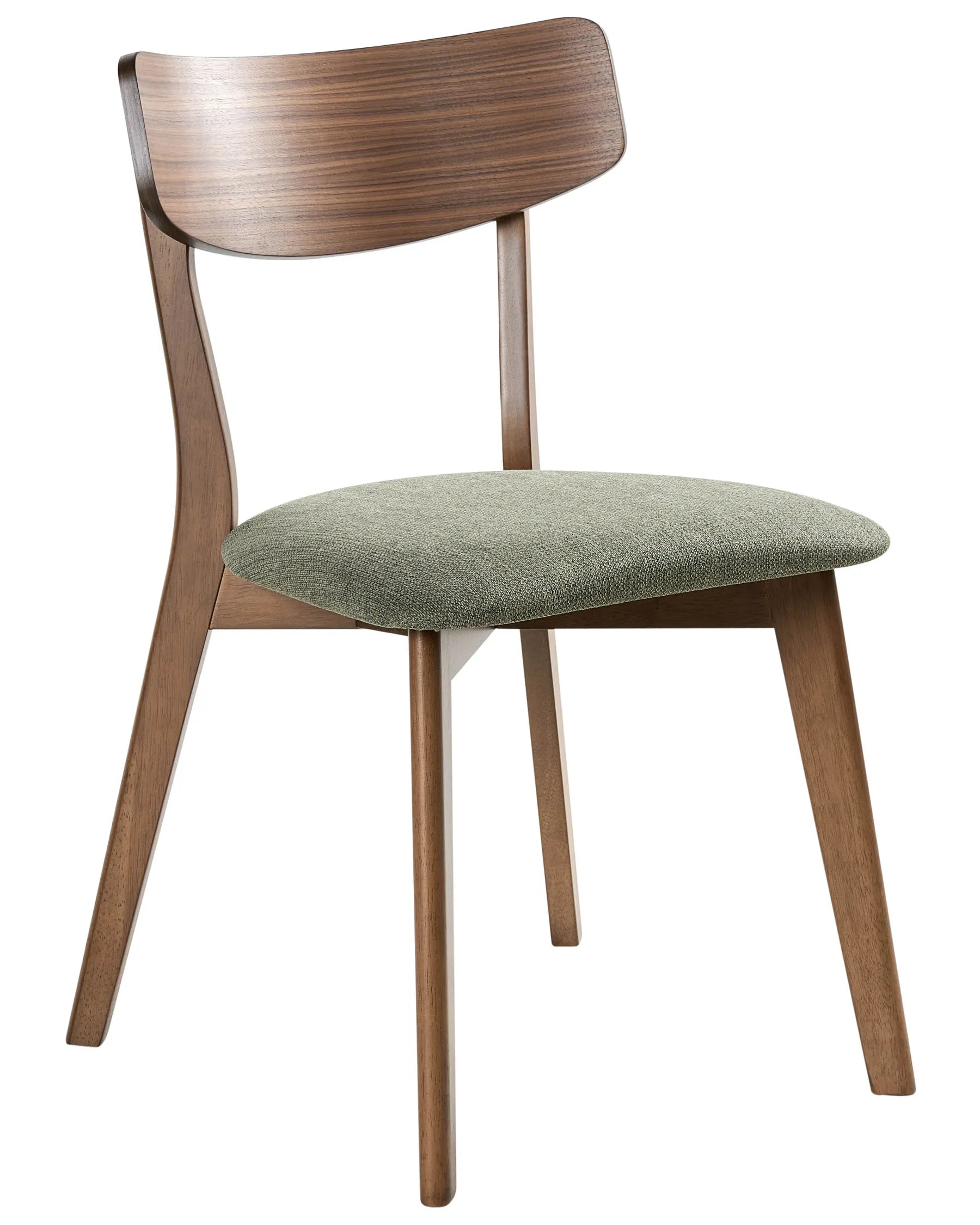 Set of 2 Dining Chairs HOPE Wood Dark Brown/ Green