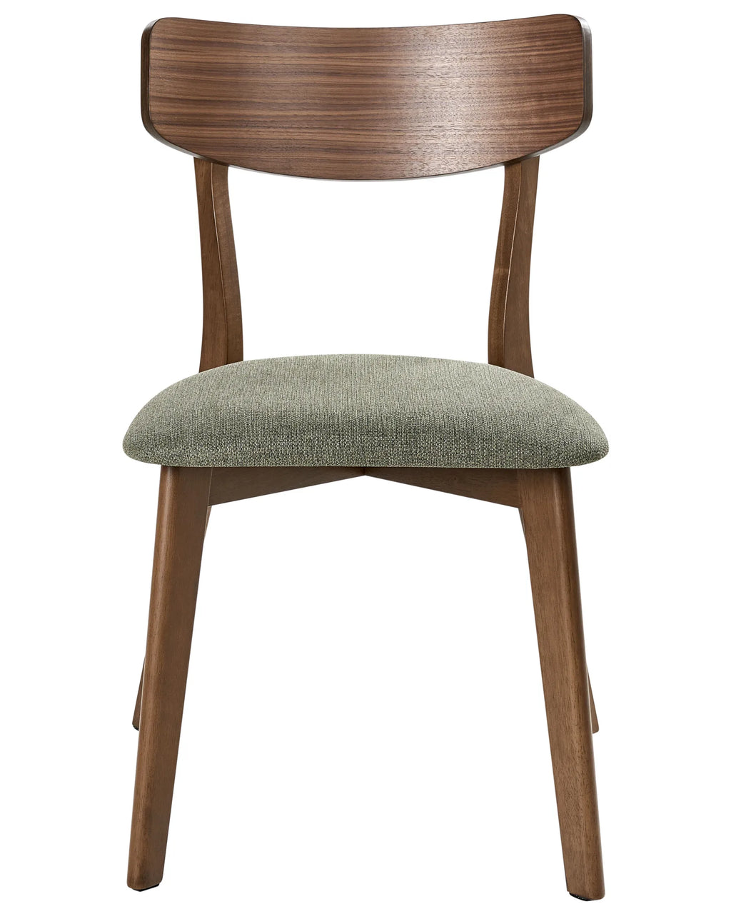 Set of 2 Dining Chairs HOPE Wood Dark Brown/ Green