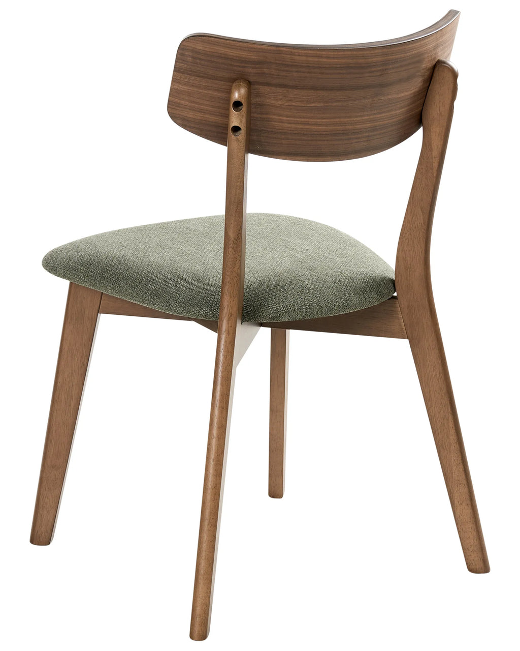 Set of 2 Dining Chairs HOPE Wood Dark Brown/ Green