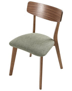 Set of 2 Dining Chairs HOPE Wood Dark Brown/ Green