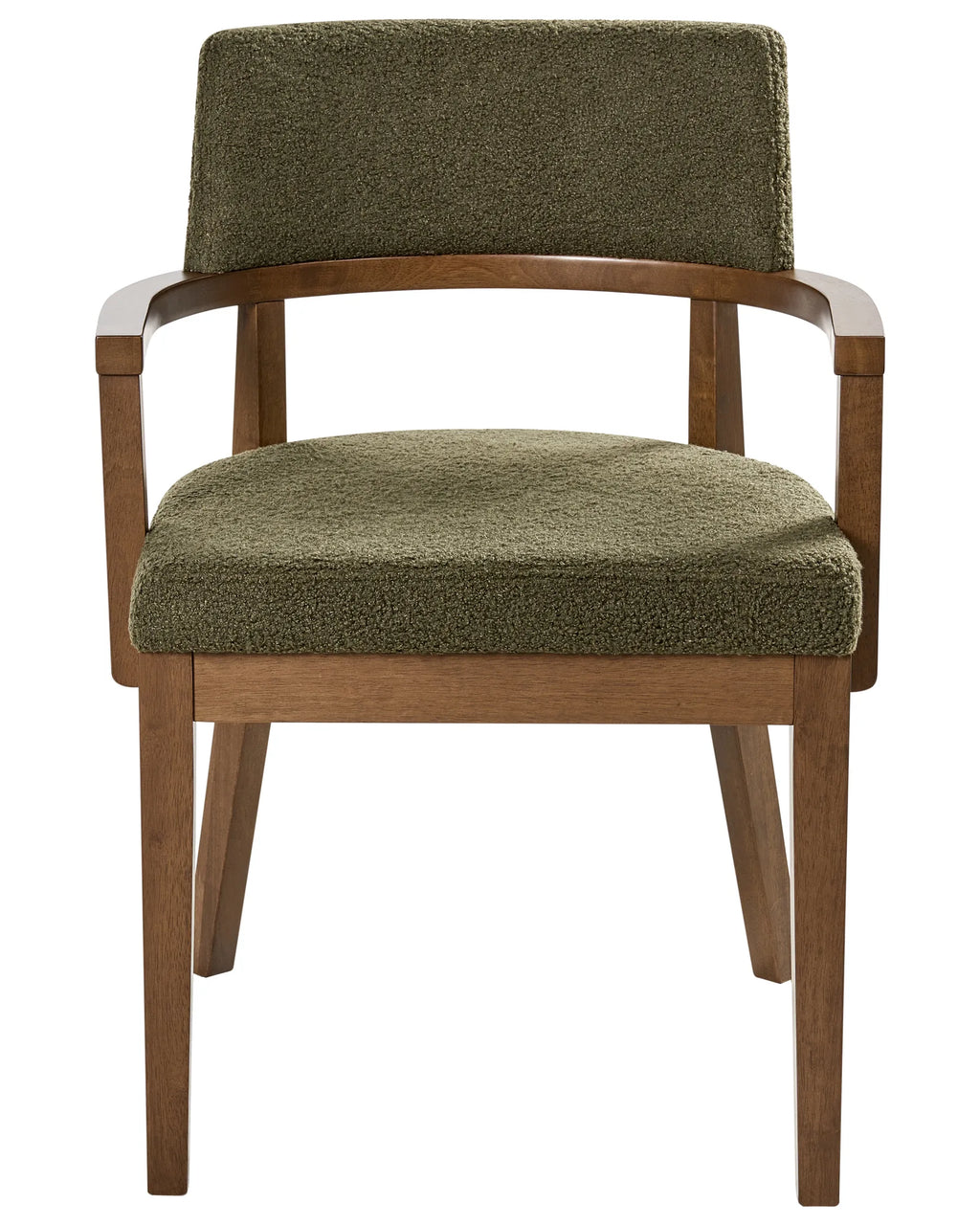 Set of 2 Dining Chairs DALBO Boucle Brown/ Green