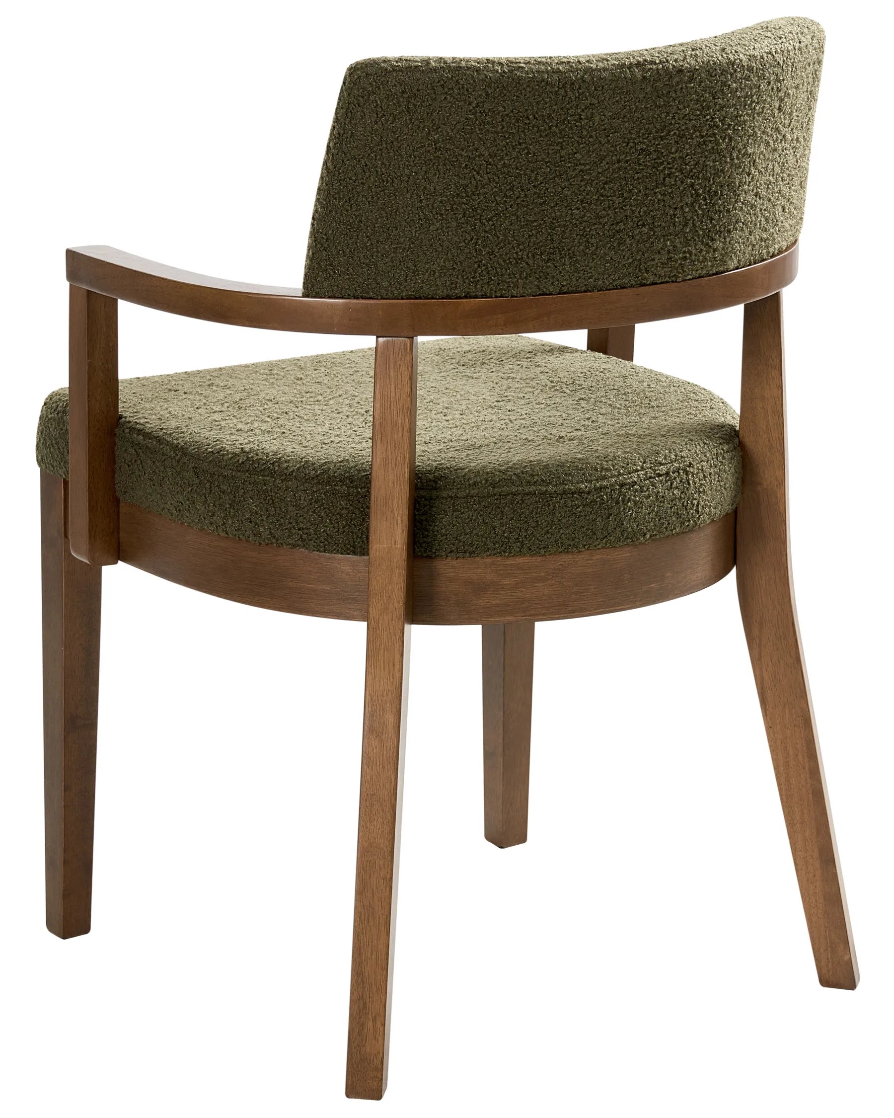 Set of 2 Dining Chairs DALBO Boucle Brown/ Green
