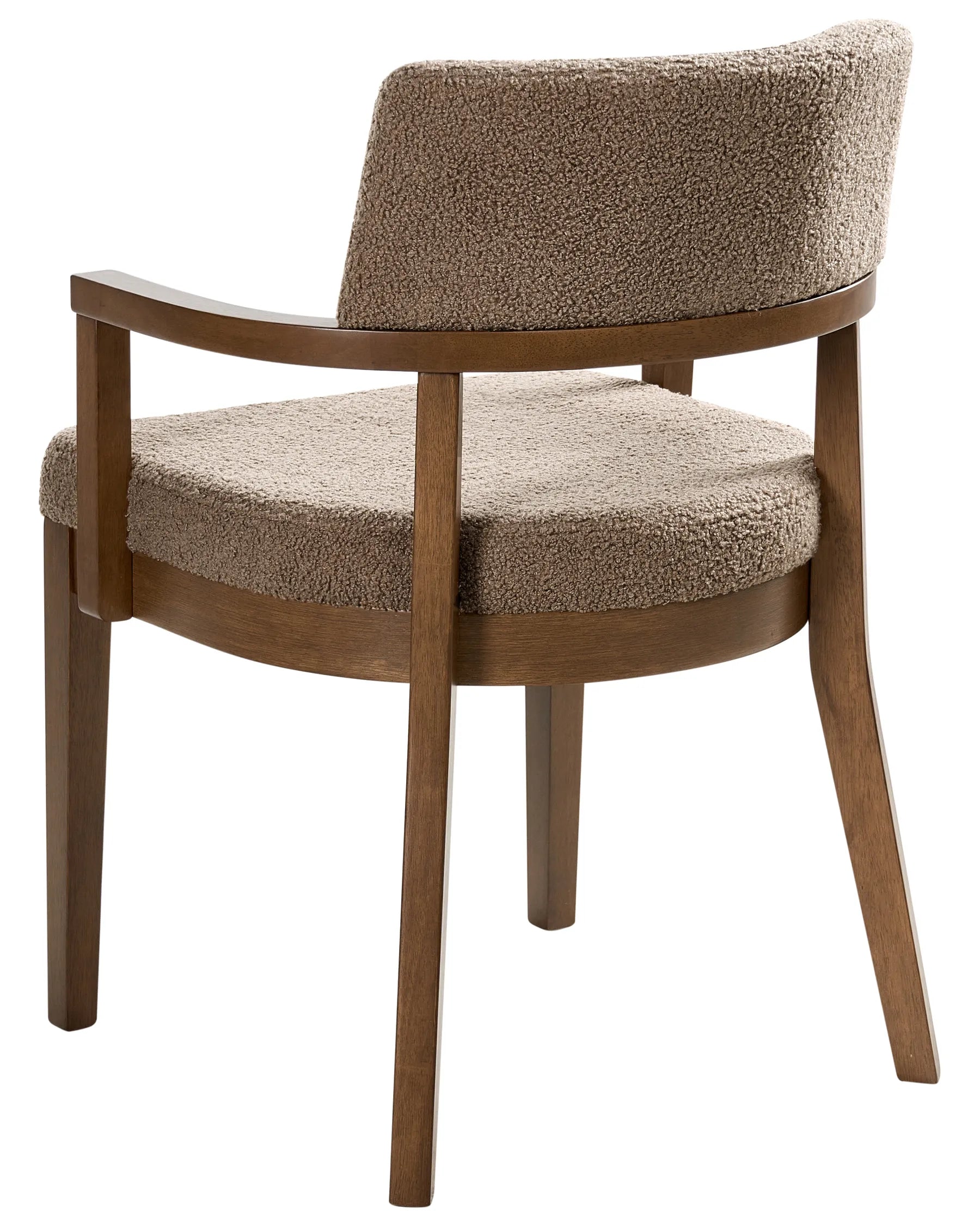 Set of 2 Dining Chairs DALBO Boucle Brown/ Taupe