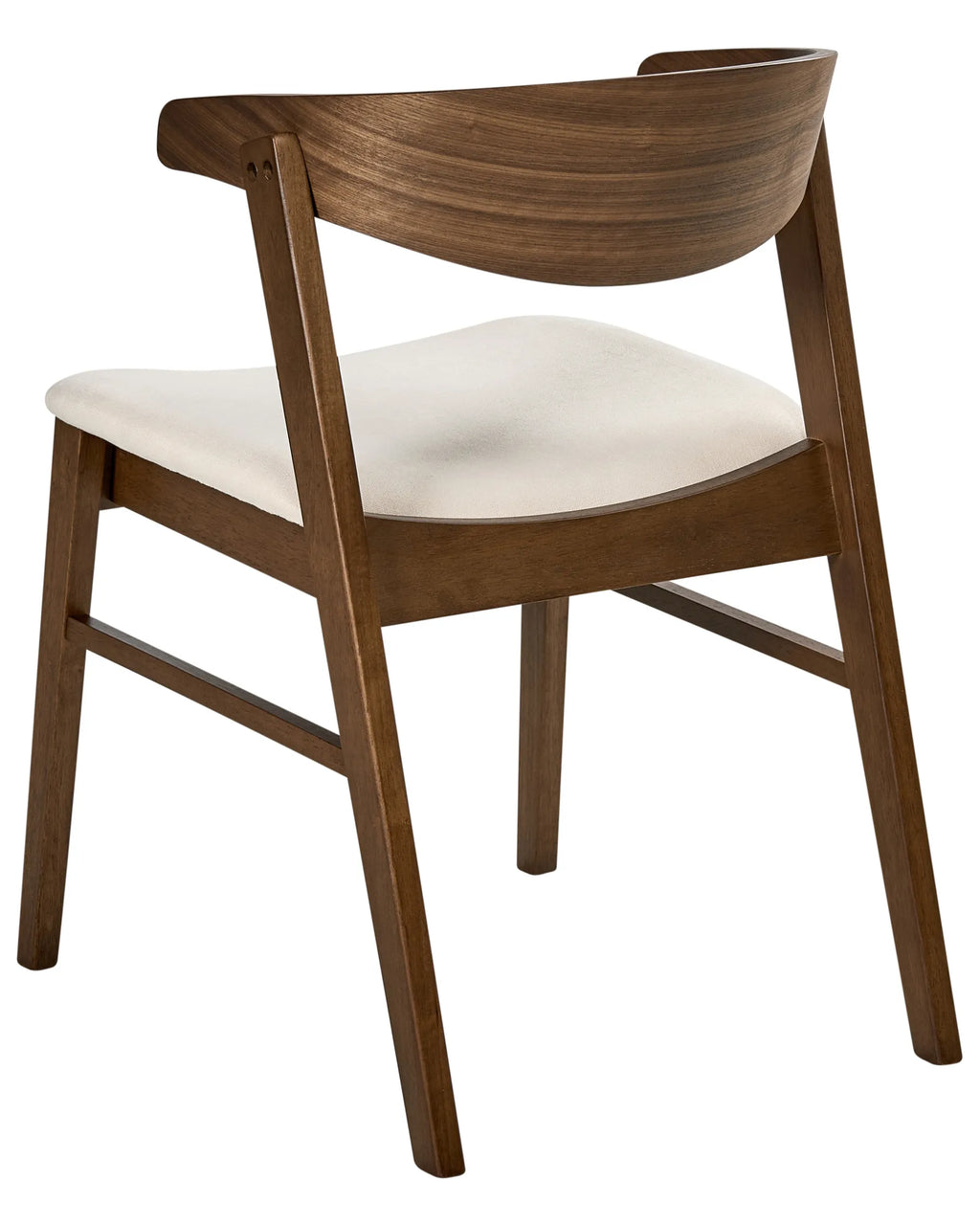 Set of 2 Dining Chairs LILLY Fabric Brown/ Off-White